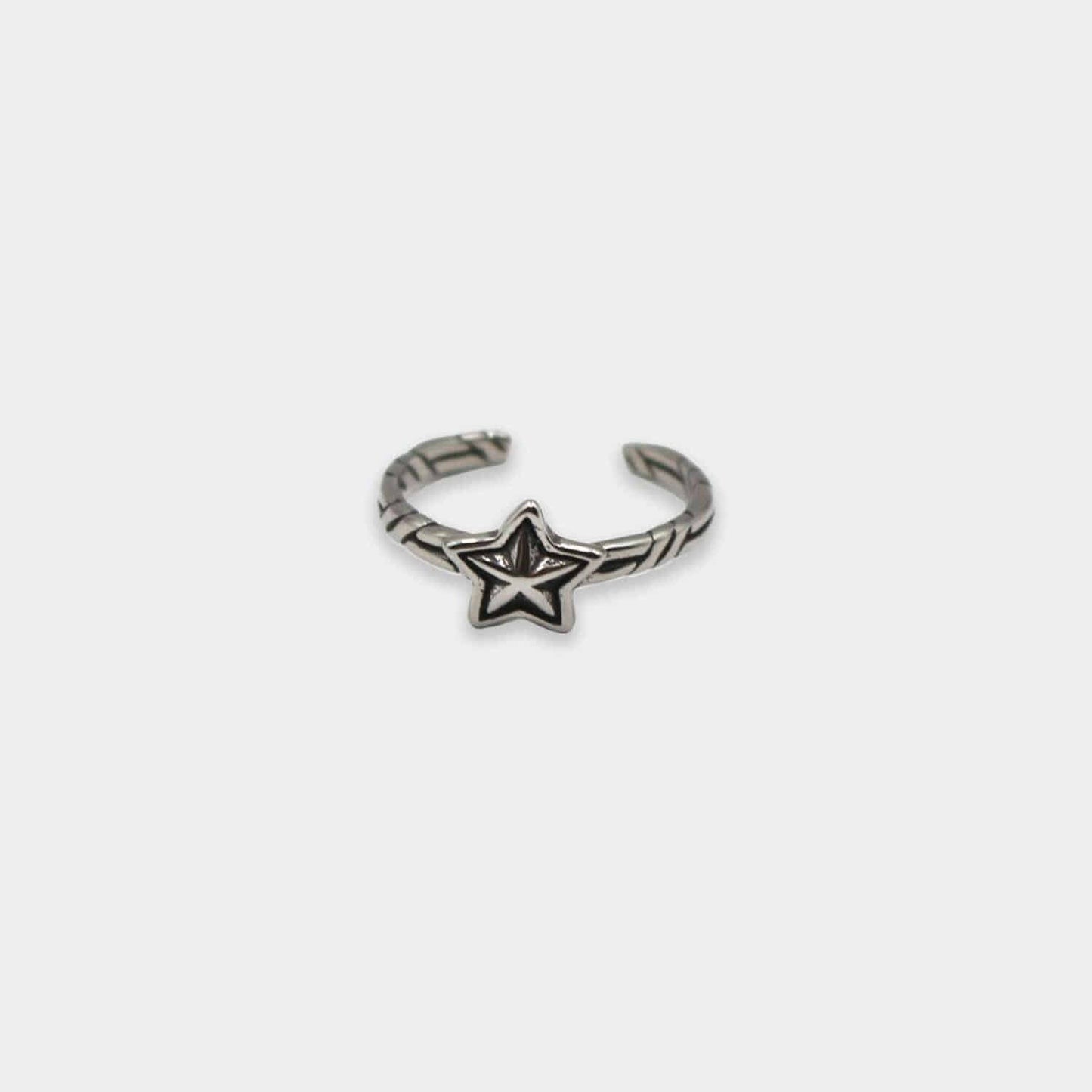 Vintage Star Twist Open Ring