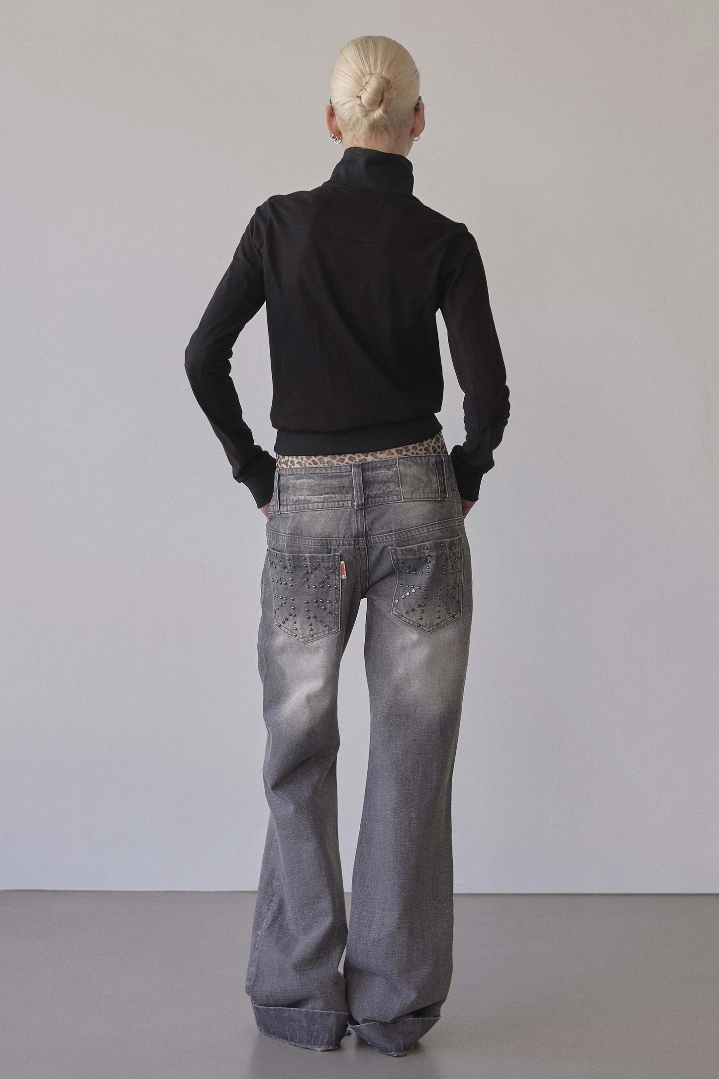 Union Jack Engineered Denim Washed Gray