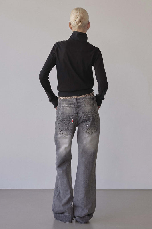 Union Jack Engineered Denim Washed Gray