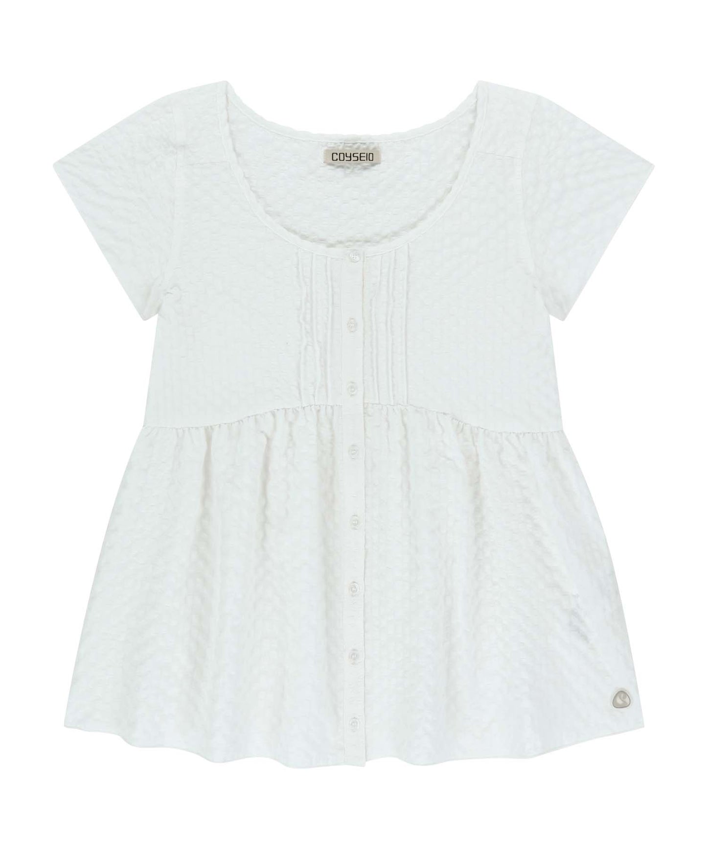 PINTUCK BLOUSE WHITE
