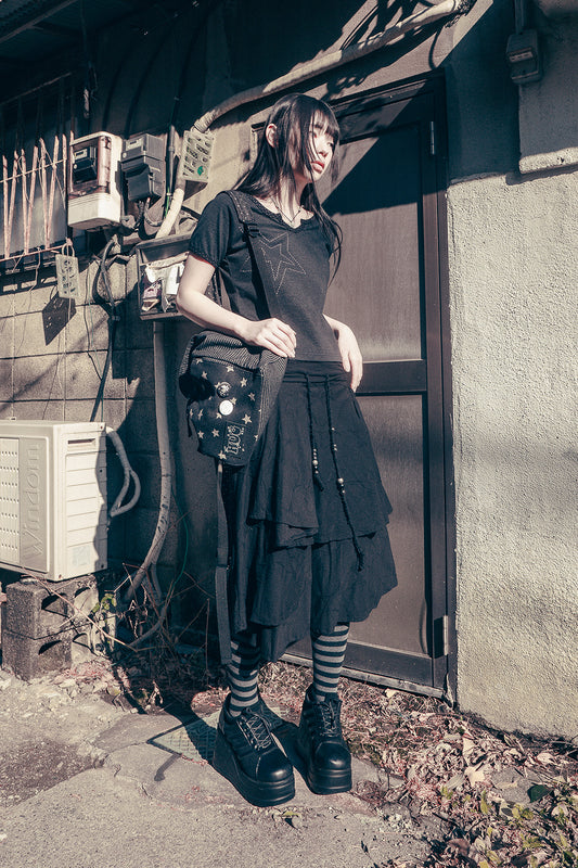 Stardust denim back-pack (Black Denim)