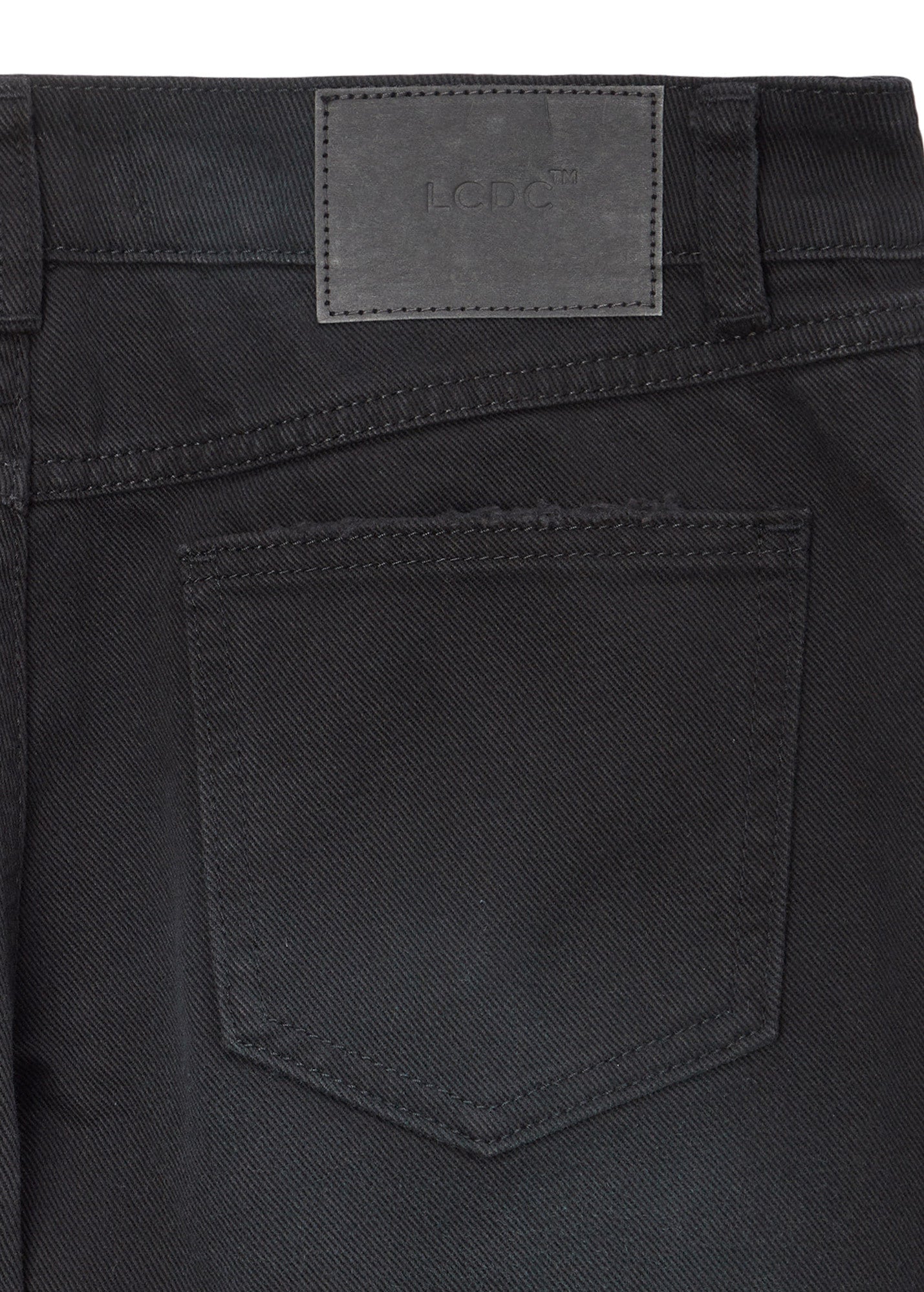 SPRAY WASHED BOOT-CUT DENIM (BLACK)