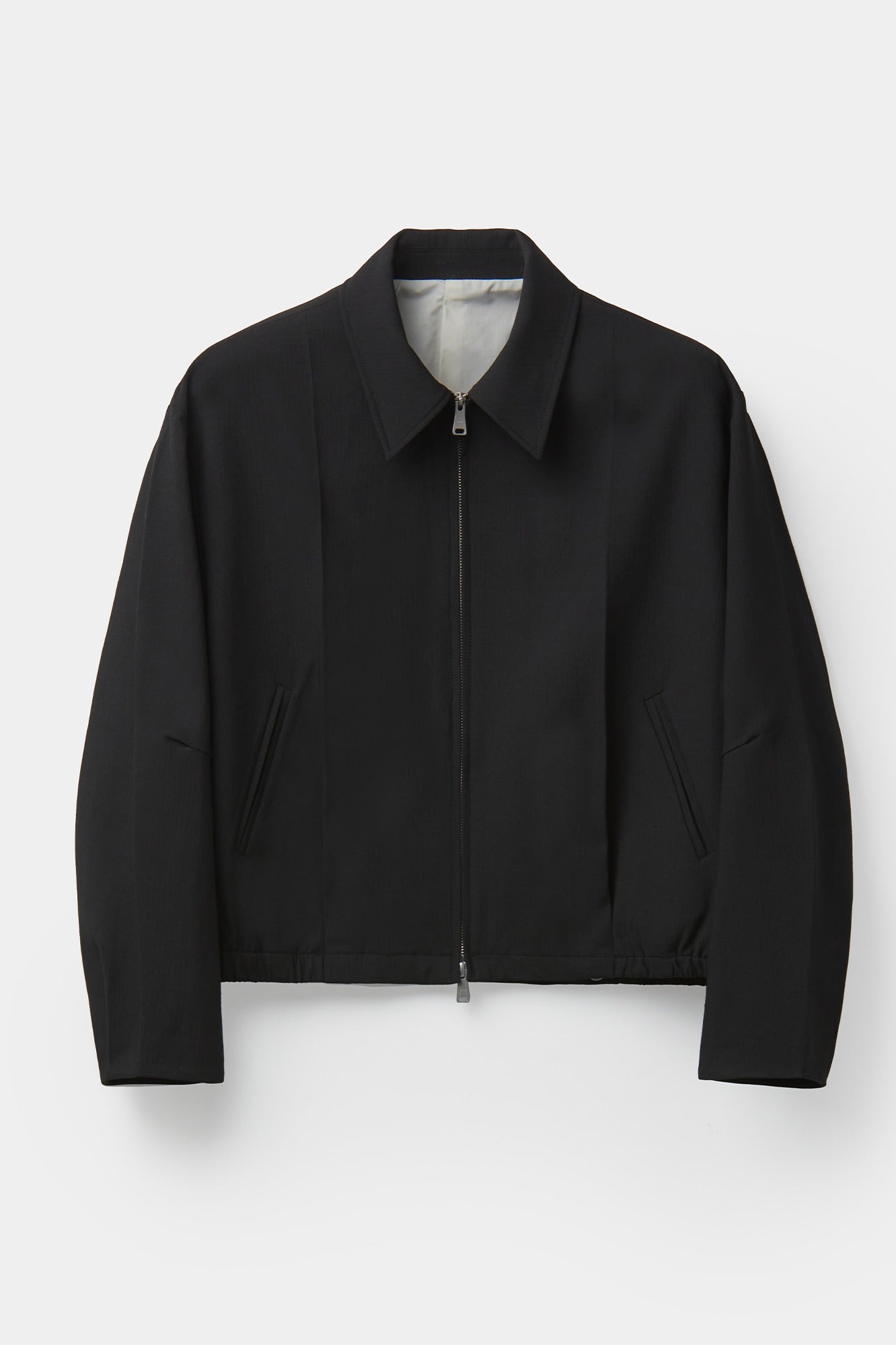 Wool Blend Pleats Blouson Jumper / 2 Color