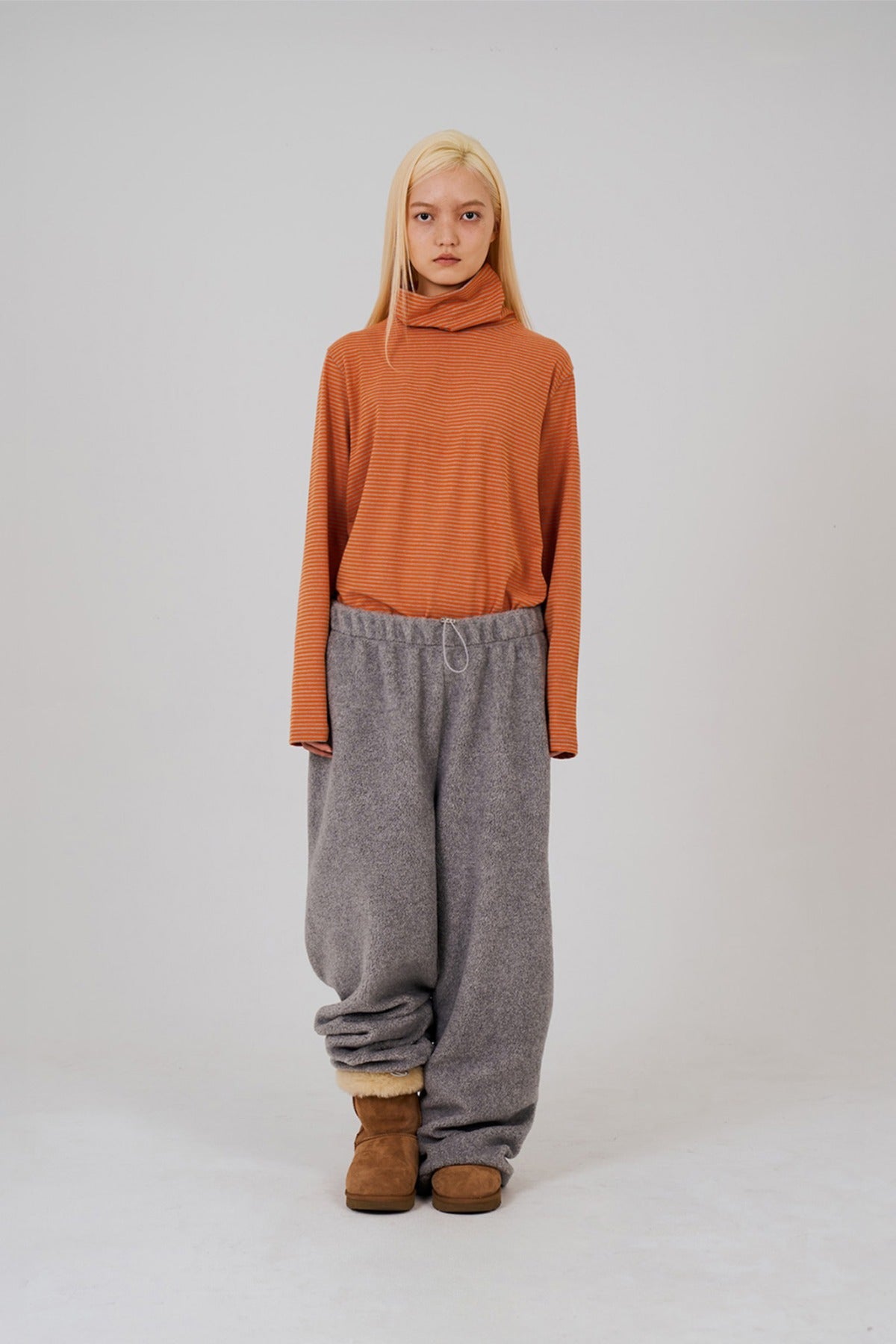 COLOR POP TURTLENECK T-SHIRT - ORANGE