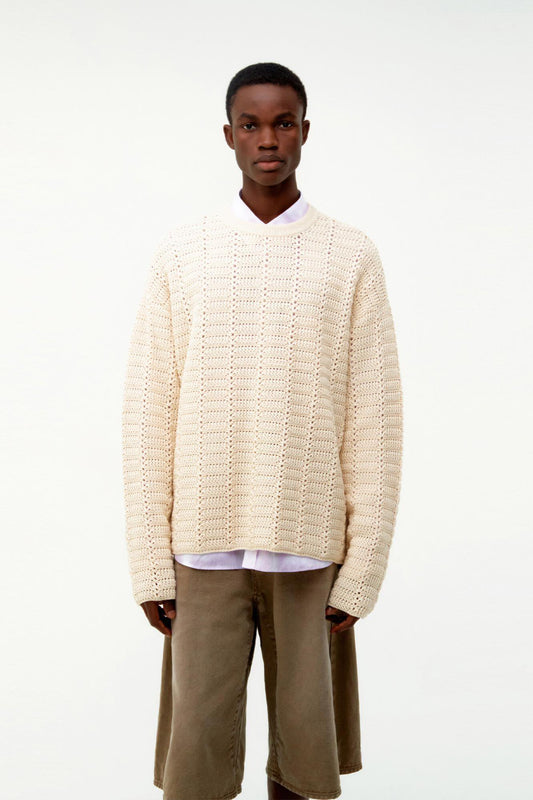 Crochet Cotton Pullover Knit