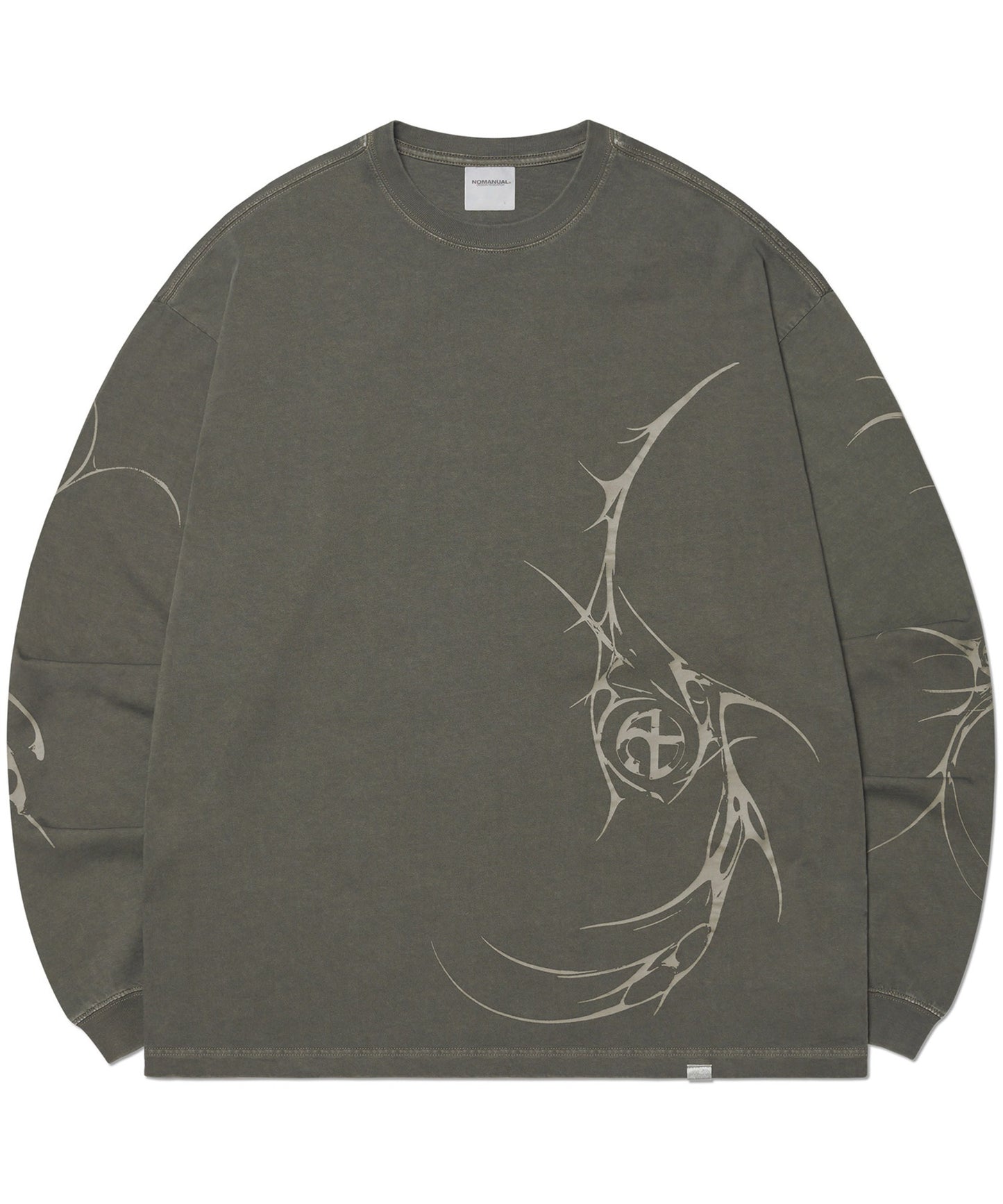 MP GRAPHIC LONG SLEEVE TEE - KHAKI