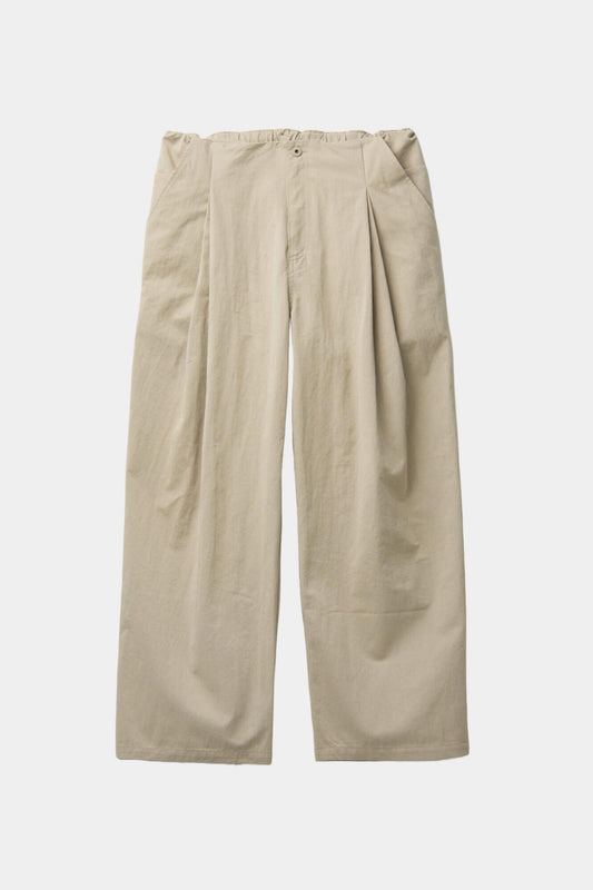 Banding Waist Double Pleated Trousers / 2 Color