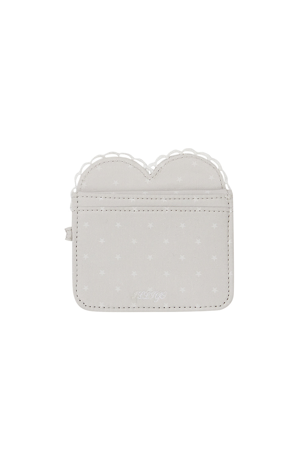 Heart frame card wallet Gray