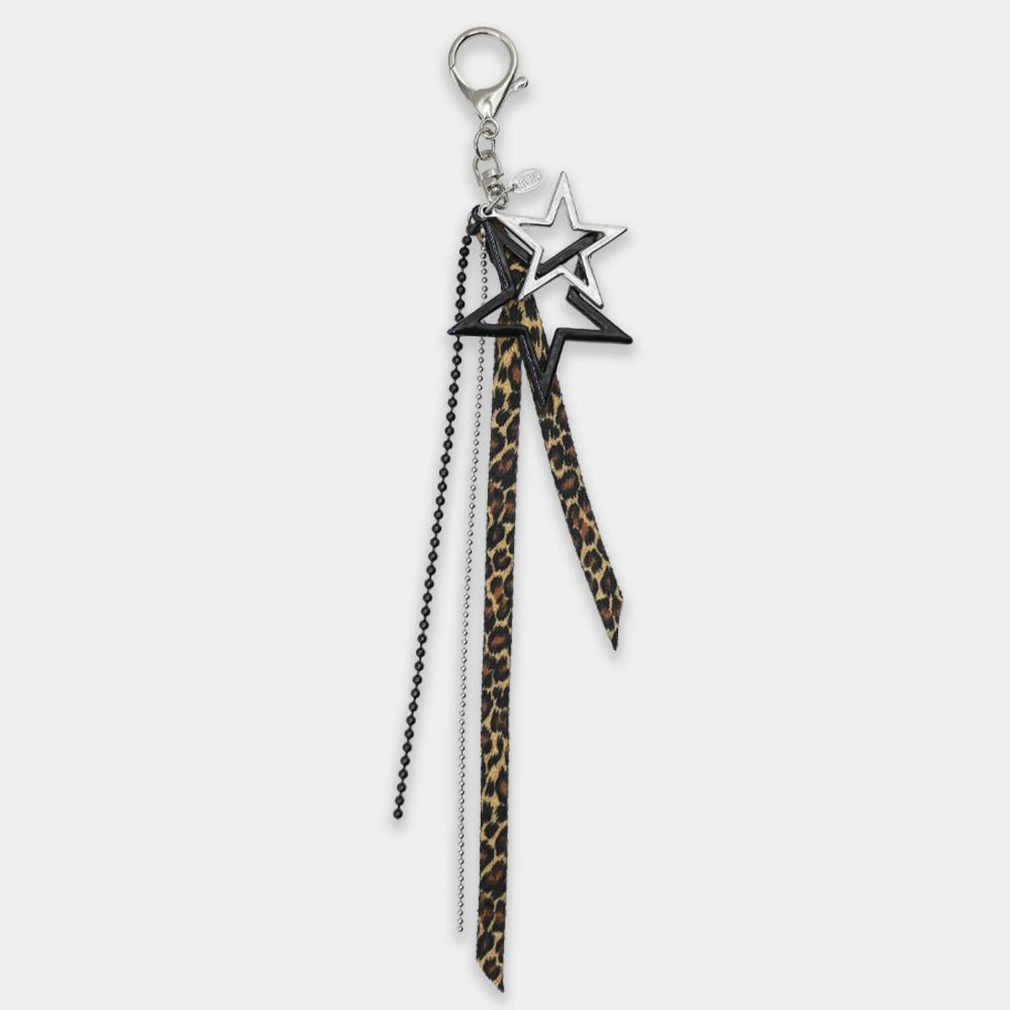 Leopard Double Star Drop Keychain
