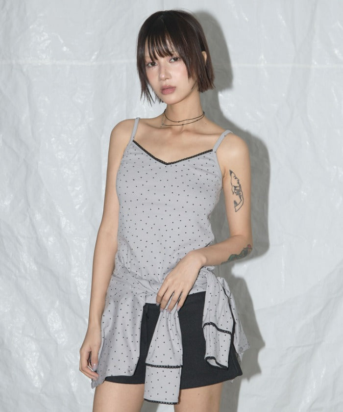 LACE STAR BASIC SLEEVELESS (GRAY)