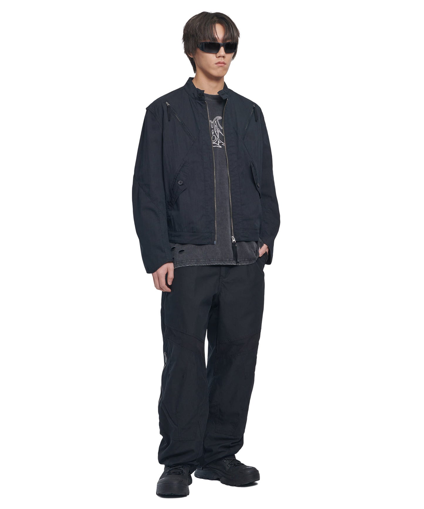 SLASH ZIPPER JACKET / 2 COLOR