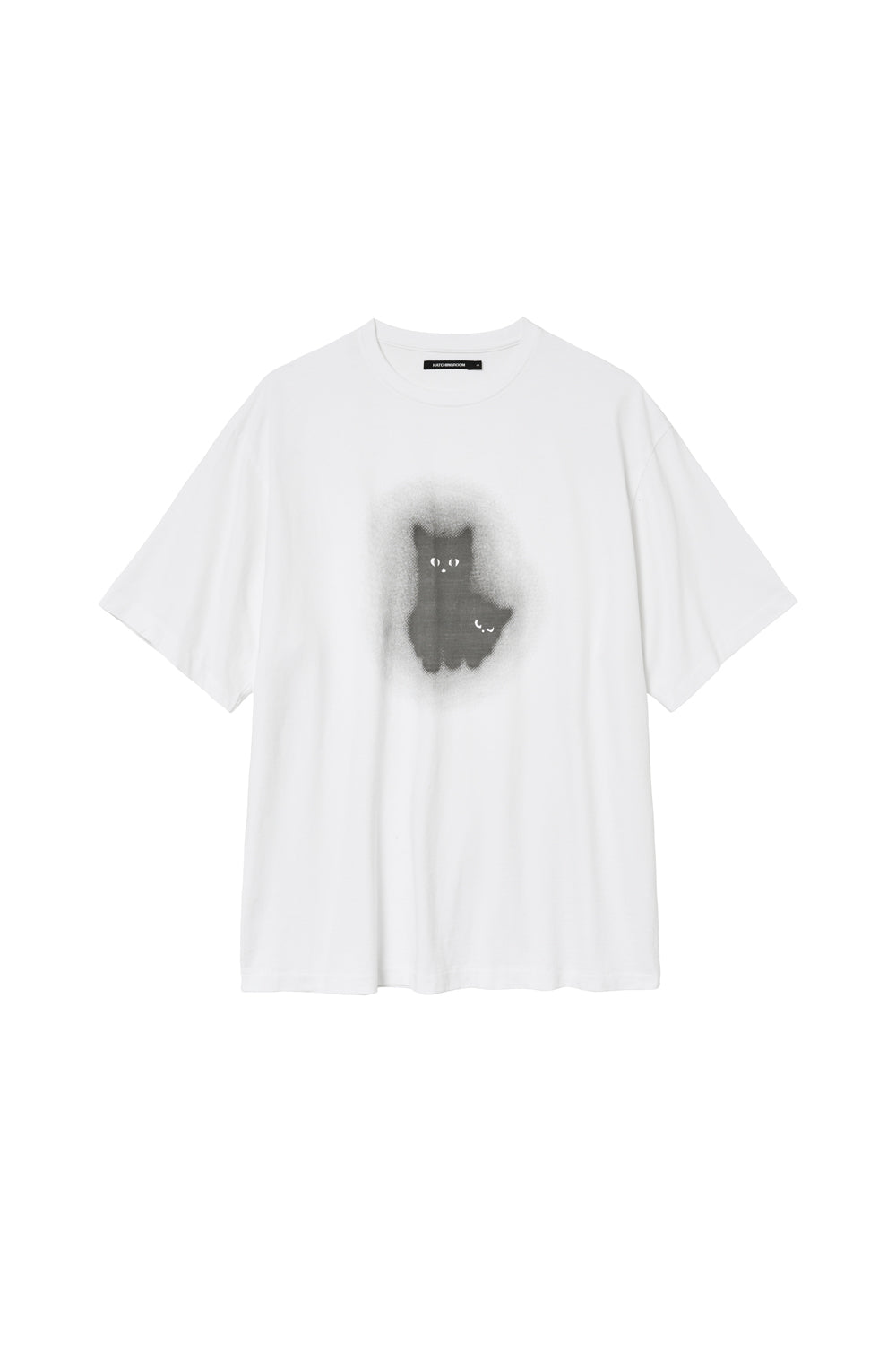 Ghost Cat Tee White