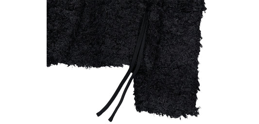 HAIRY FUR JACKET BLACK