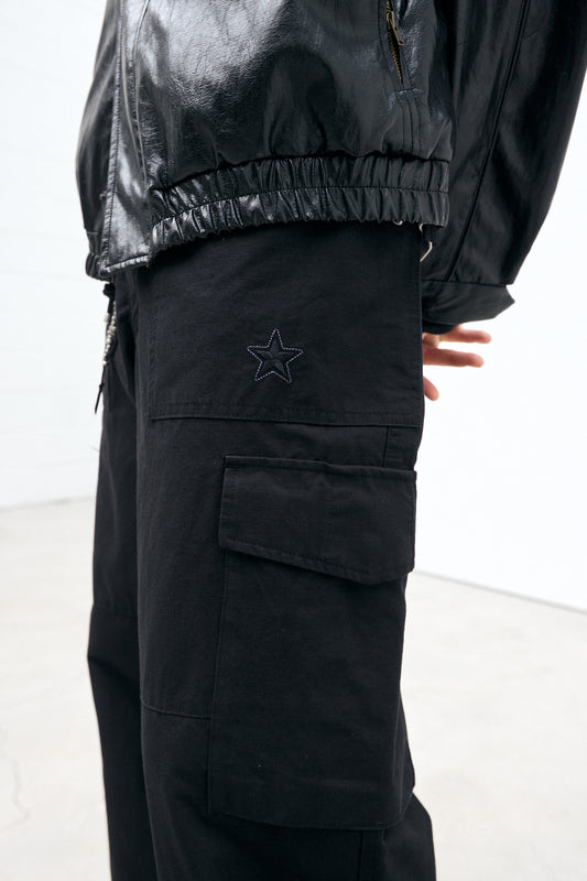 VTG Star Fatigue Pants Washed Black (Restock)