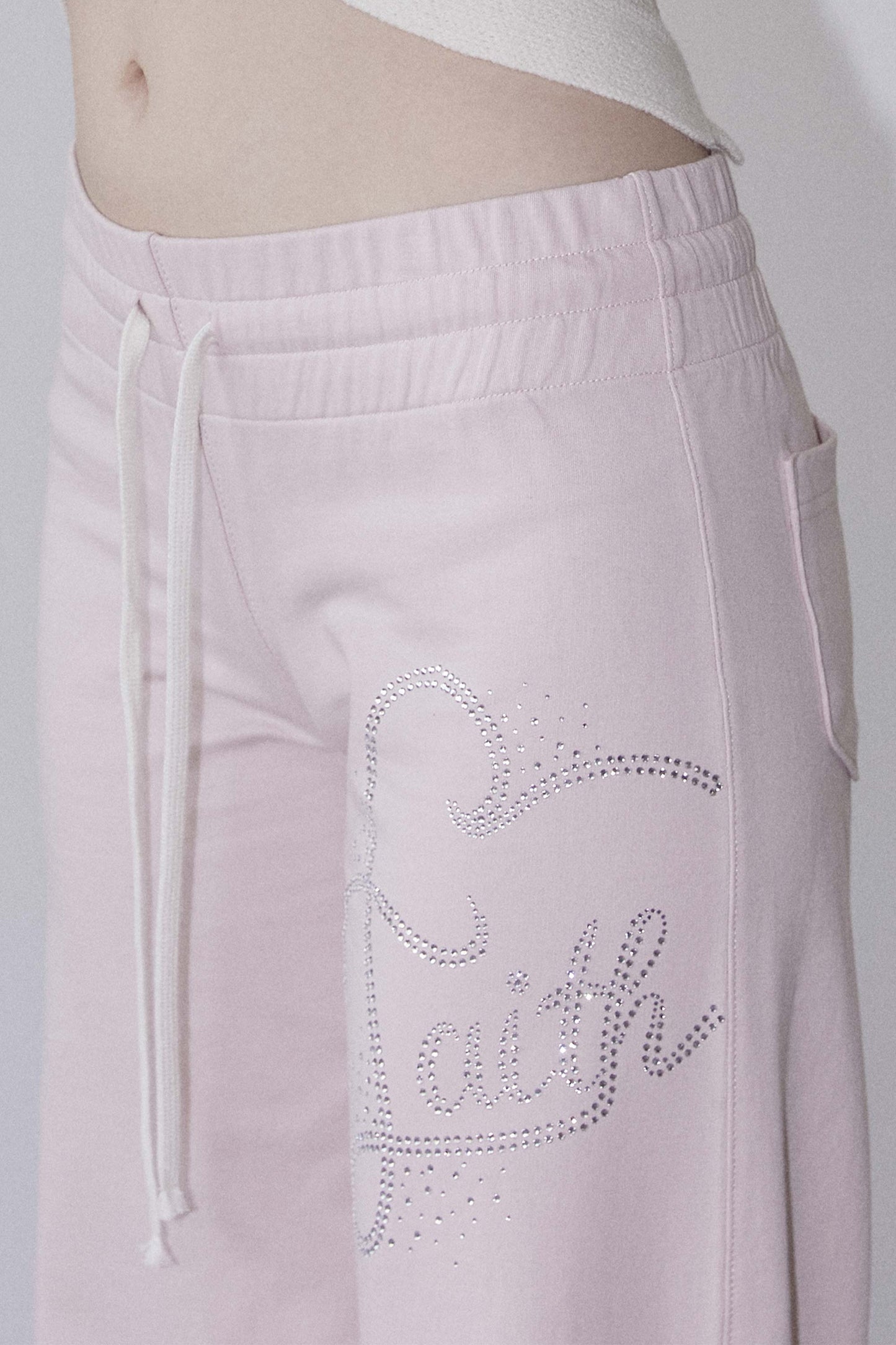 Faith Cotton Track Pants Baby Pink