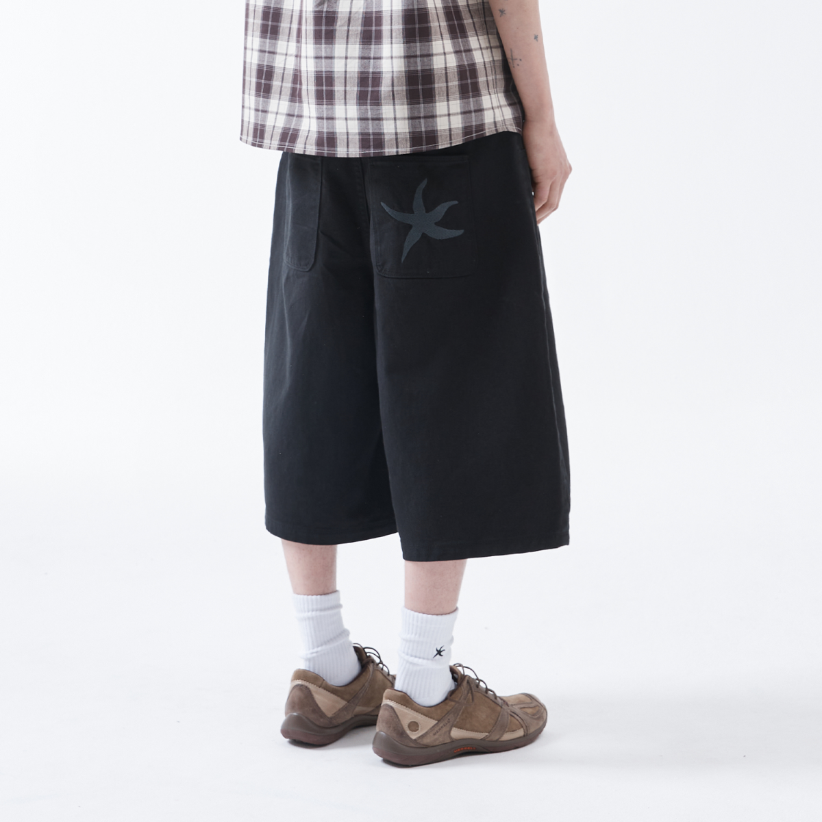 TCM starfish half chino pants (black)