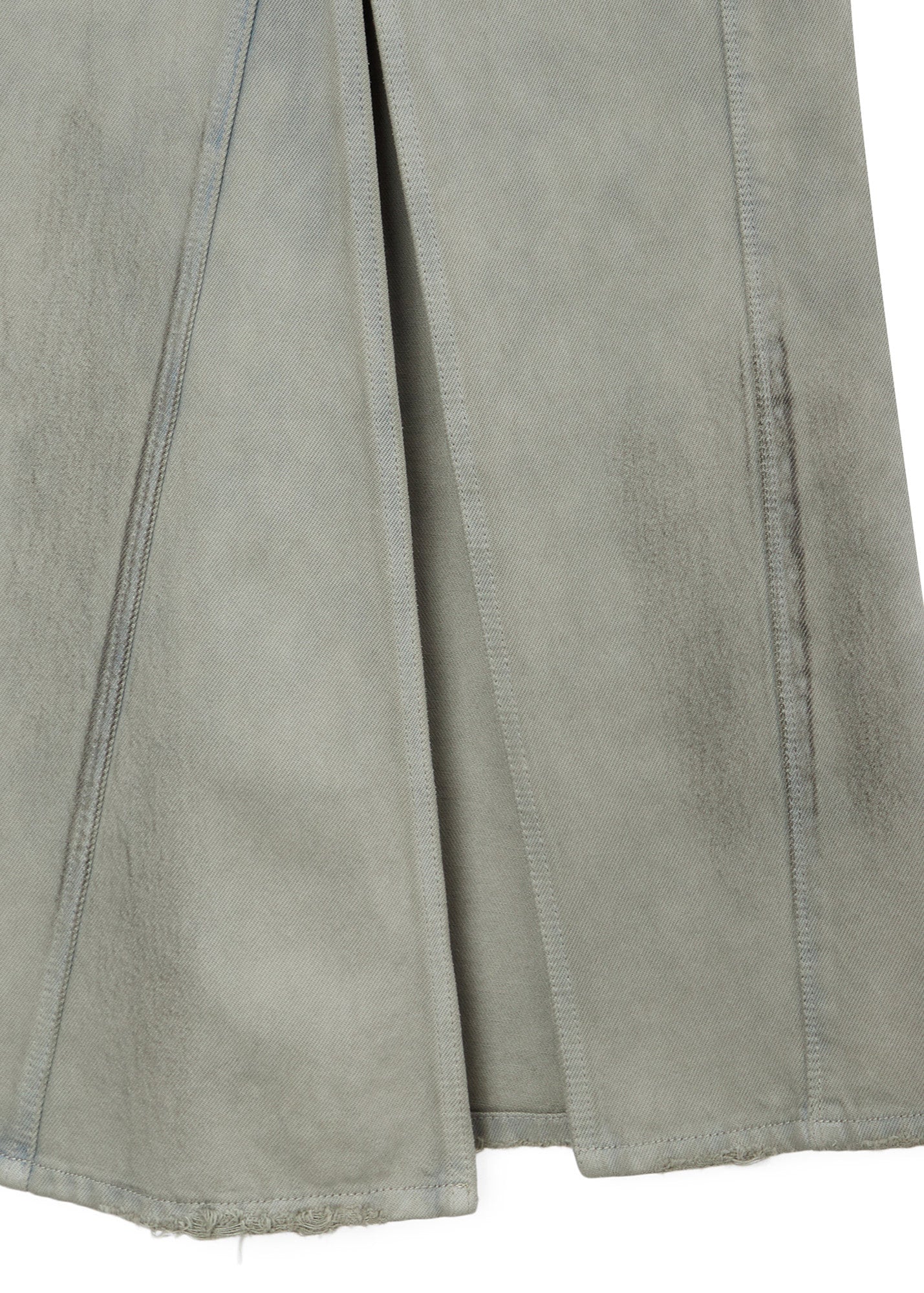 DIRTY WASHED DENIM SKIRT (DUSTY GREY)