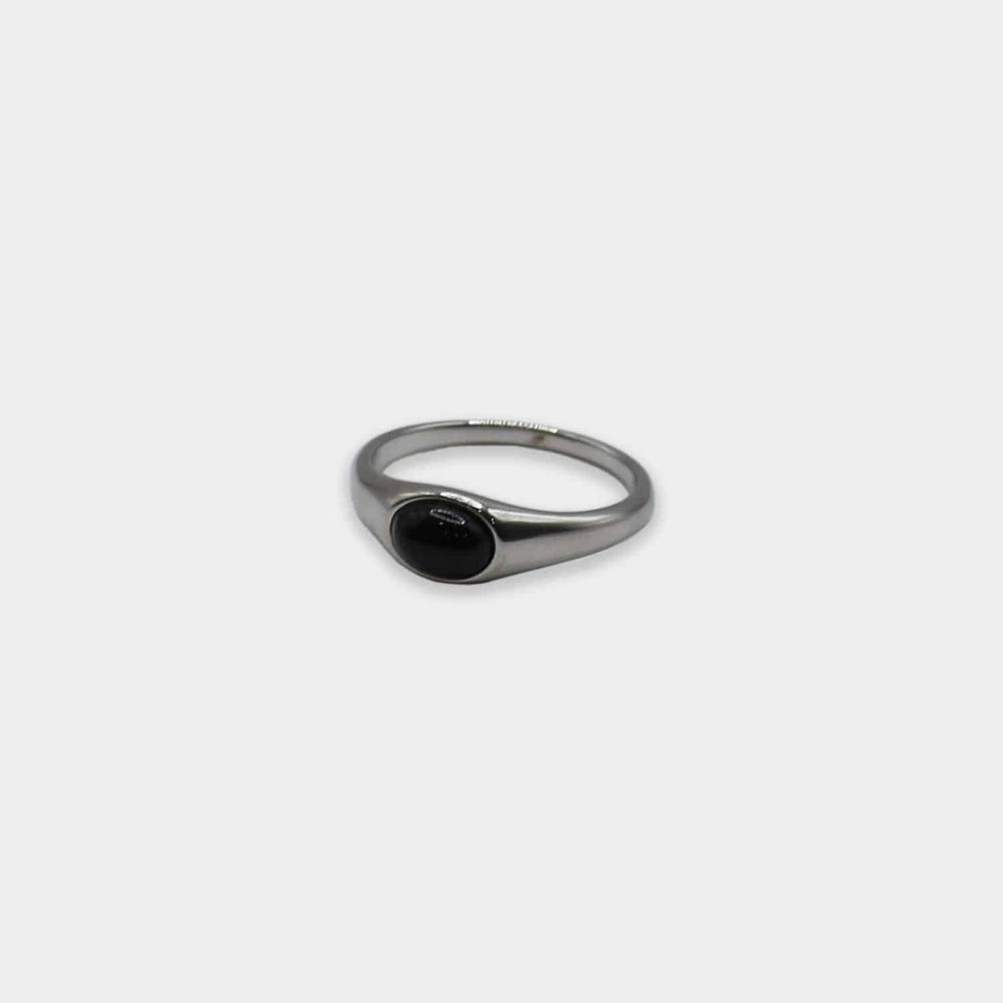 Midnight Oval Stone Ring