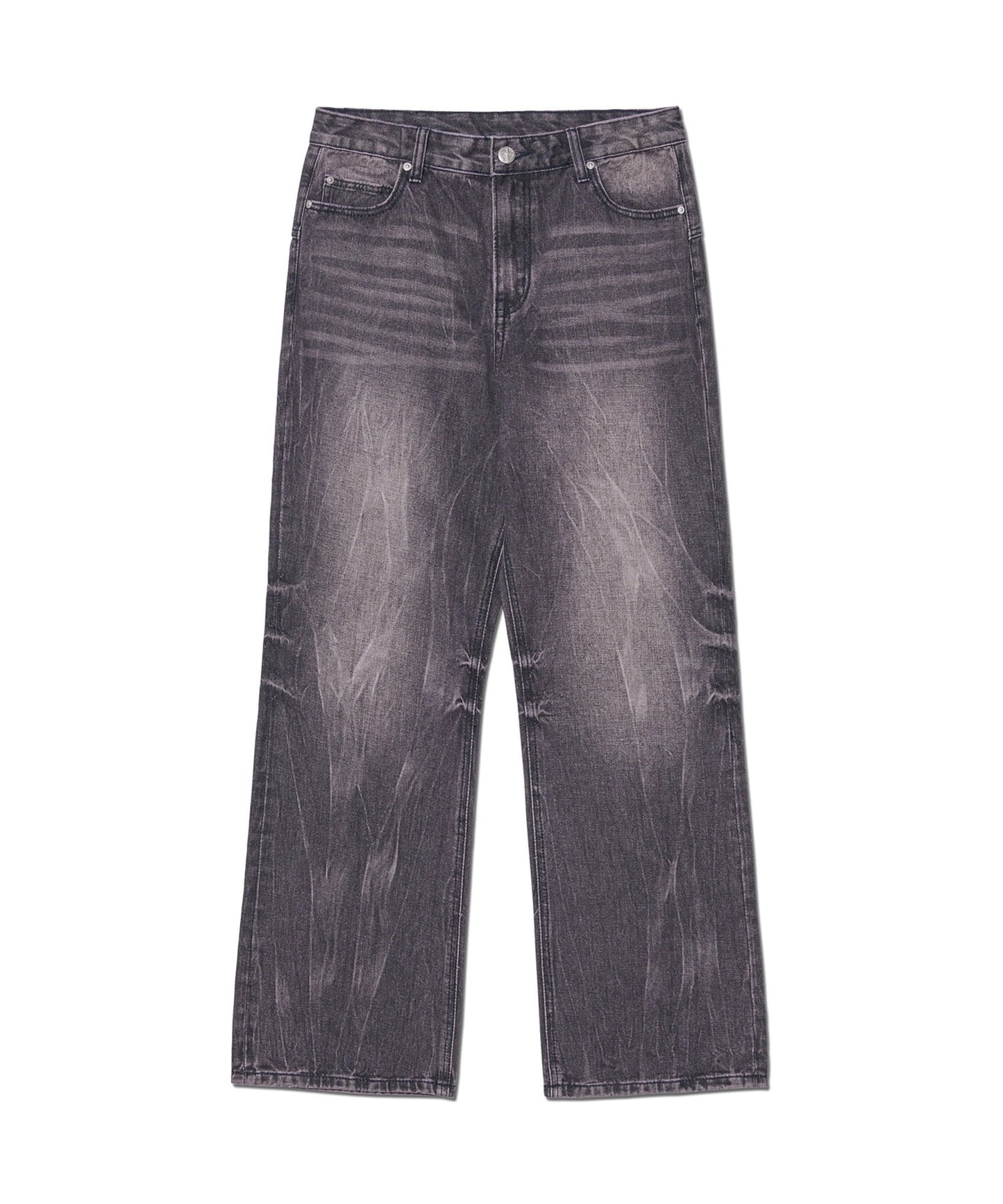 SEMI FLARE DENIM PANTS - WASHED PURPLE