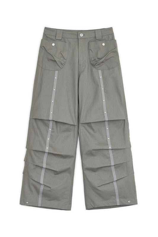 Star studed line pants (Gray)