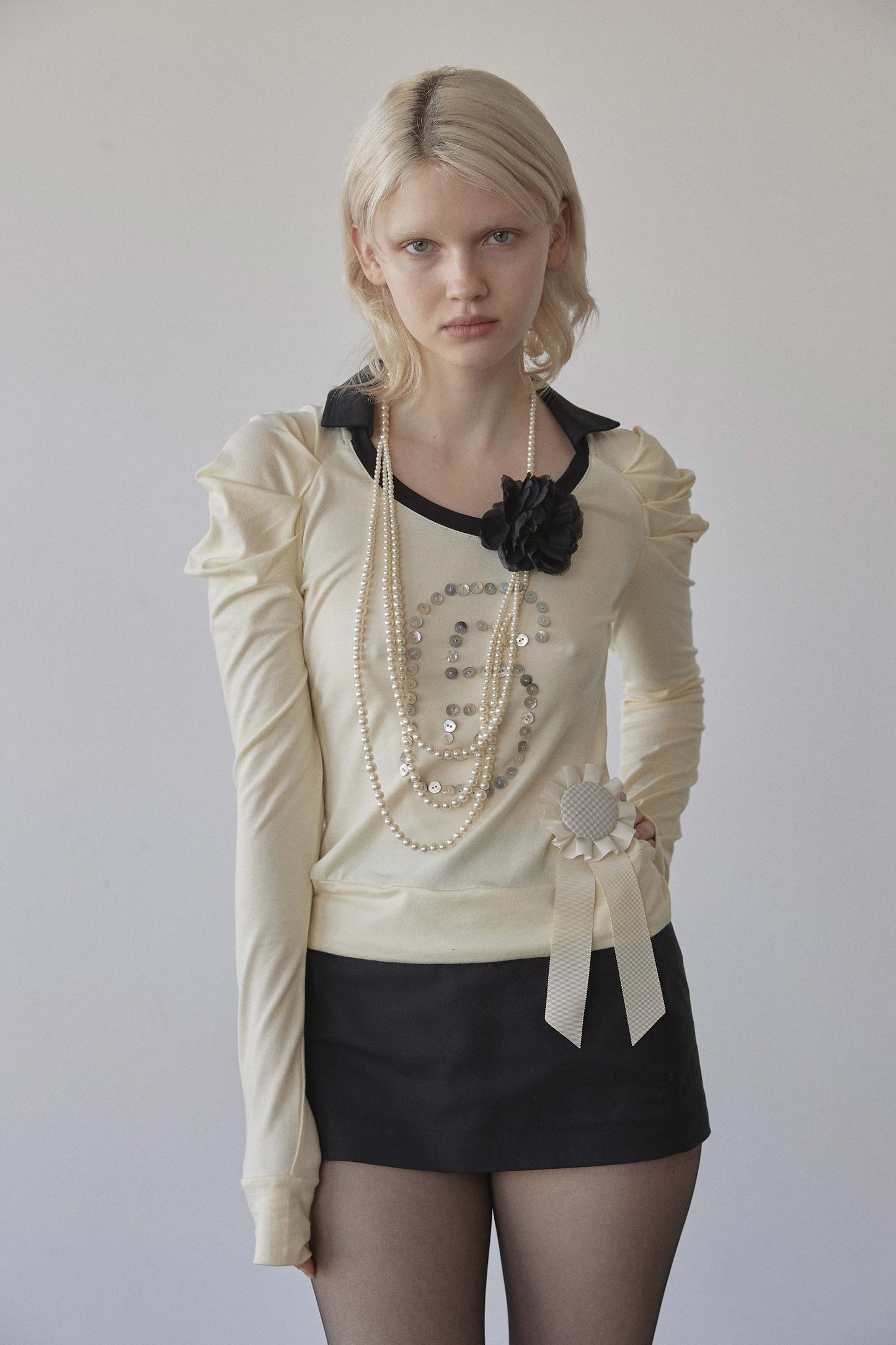 Good Girl Collar Tee Butter