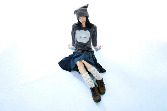 DEEP DENIM PLEATS SKIRT NAVY