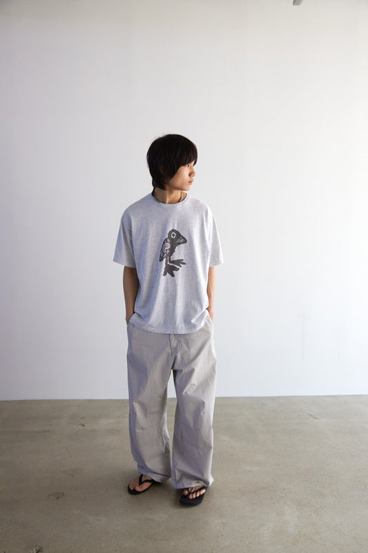 VTG Paisley Bird Tee Washed 1% M.Grey