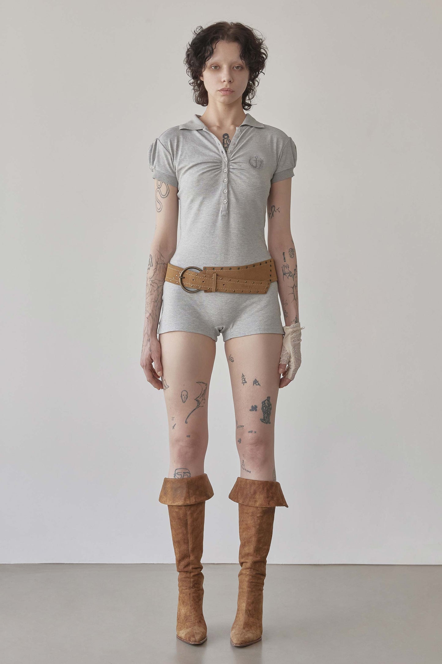 PK Classic Romper Melange Gray