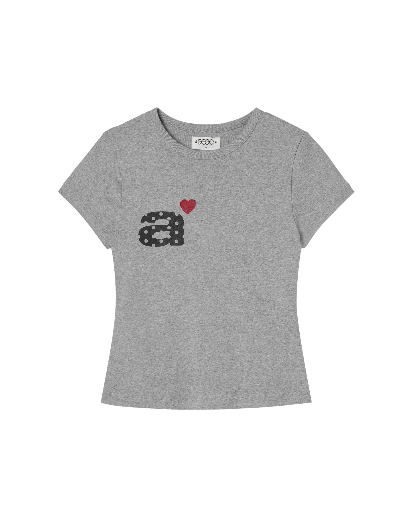 DOT SMALL LETTER TEE MELANGE GREY