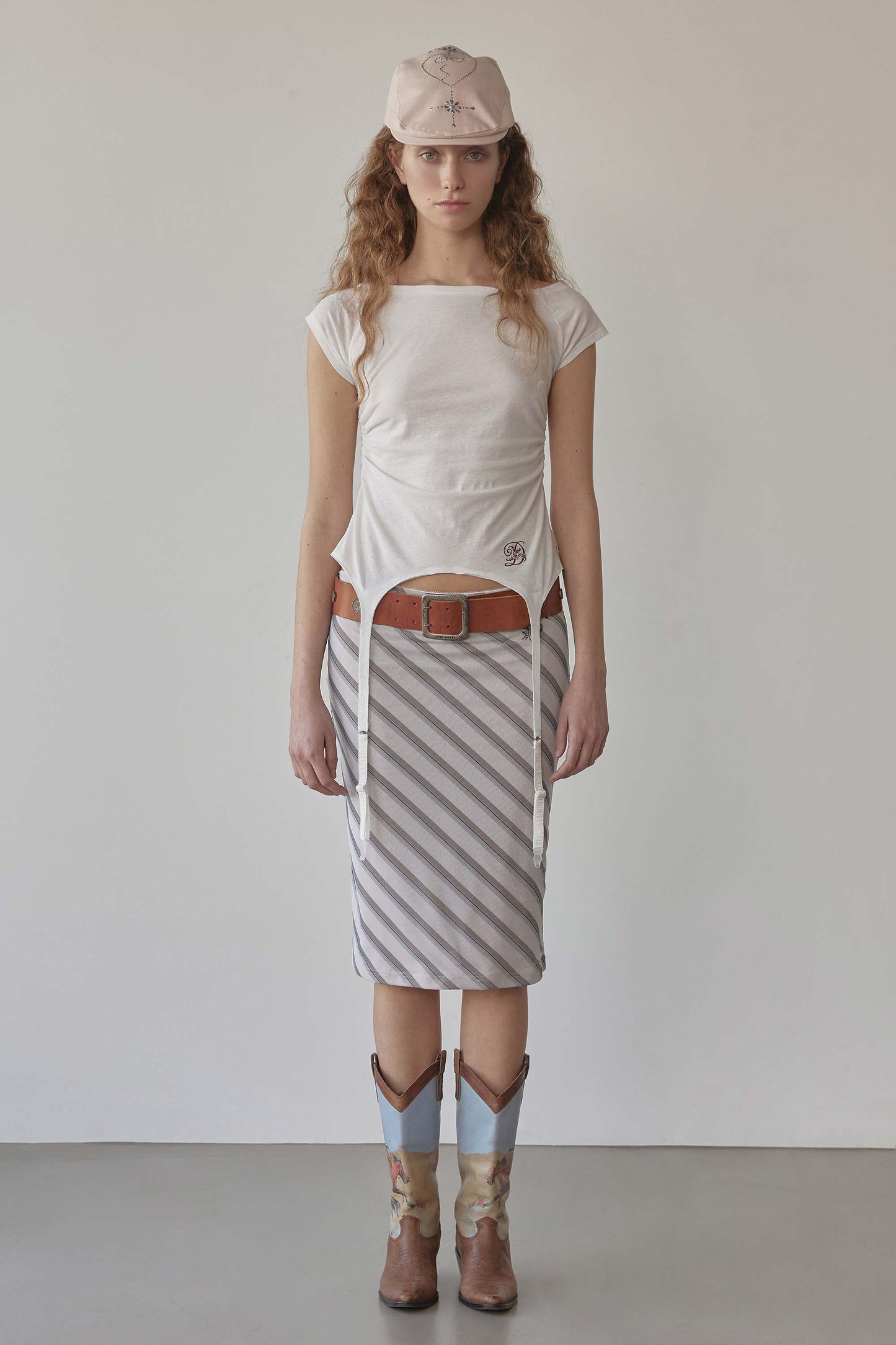 Garter Belt Tee White