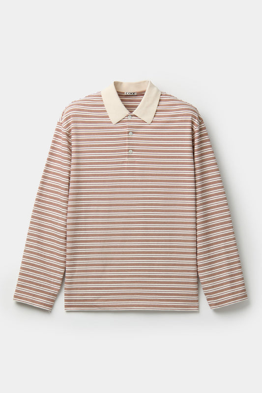 Multicolor Striped Polo Shirt / 2 Color