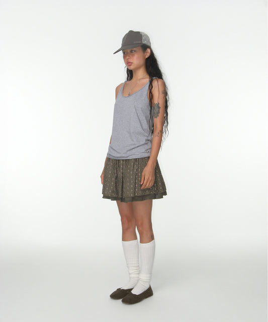 SHIRRING FLAT SHOES BROWN