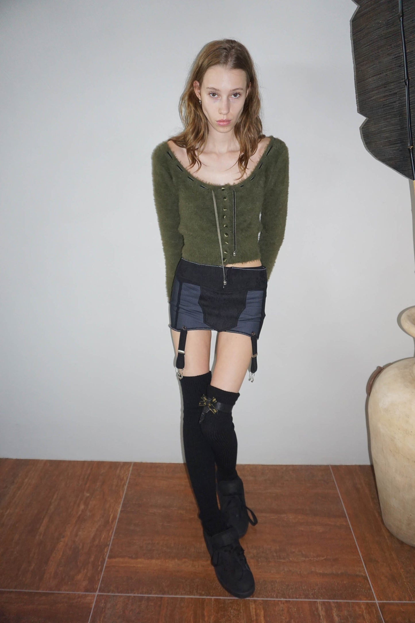 Angora Cardigan Khaki