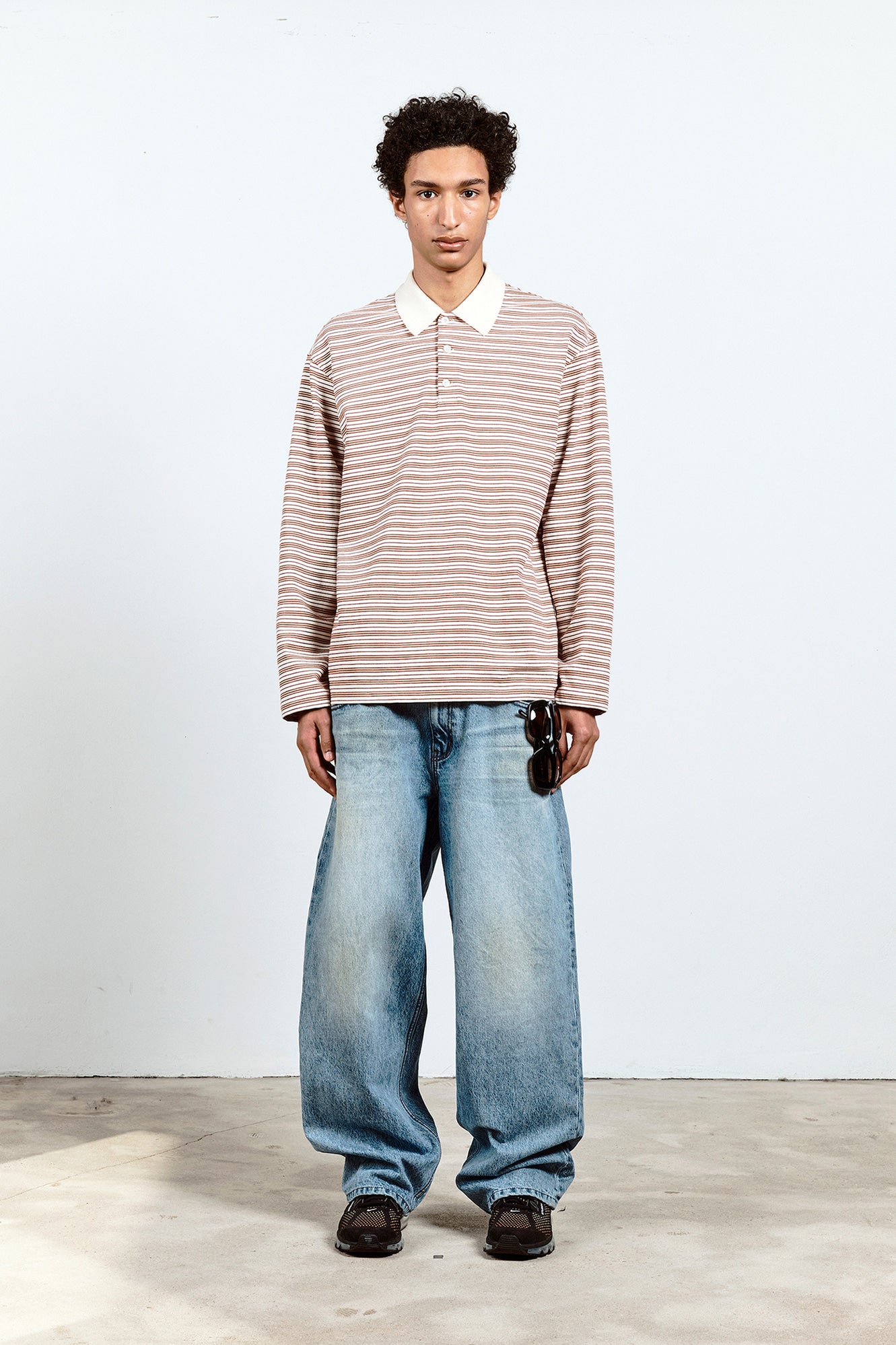 Multicolor Striped Polo Shirt / 2 Color