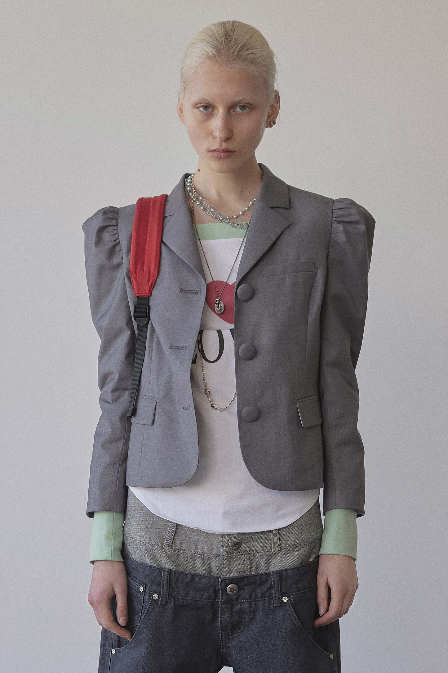 Puff Tailored Jacket Gray