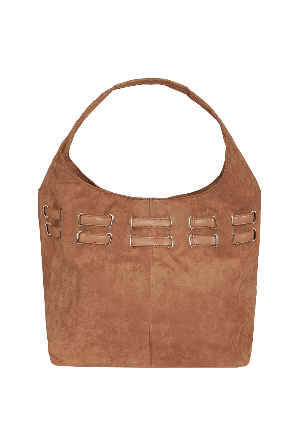 Belted Suede Shoulder Back Camel