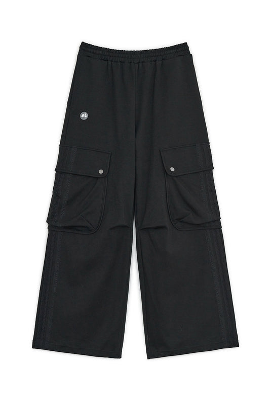 Big pocket lace cargo pants (Black)