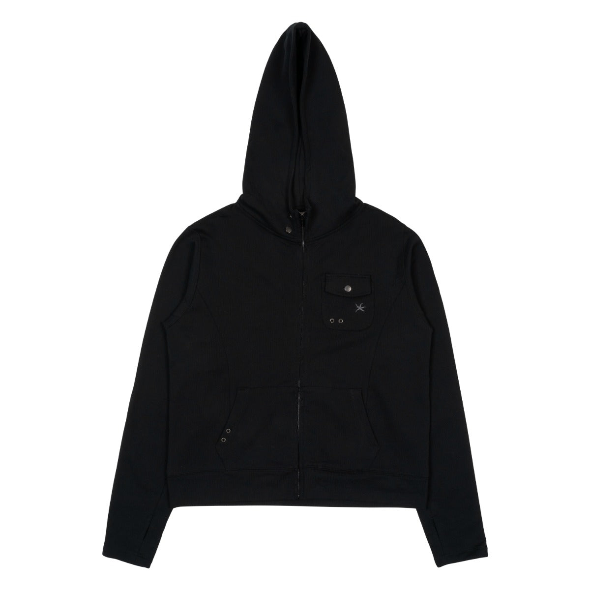 TCM easy pocket hooded zip-up (black)