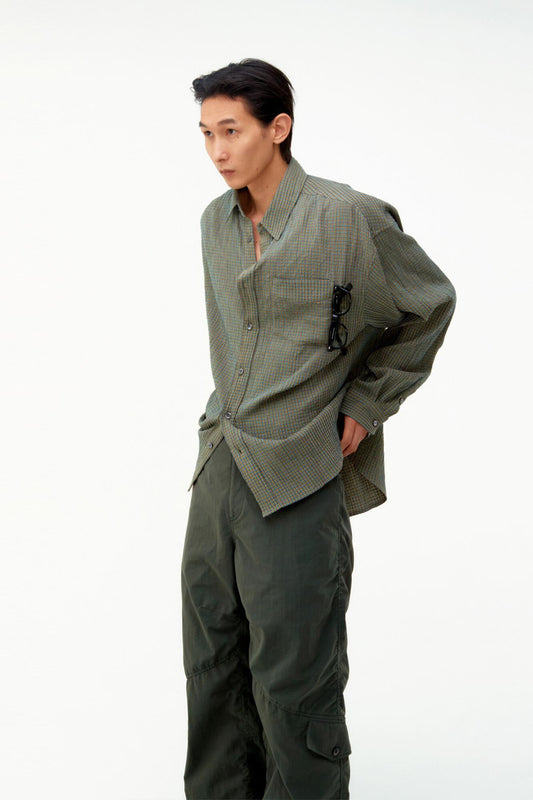 Dobby Windowpane Check Button-Down Shirt / 2 Color