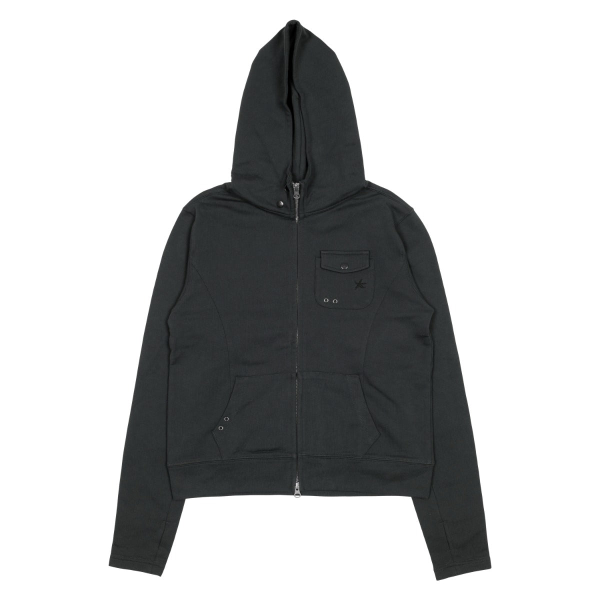 TCM easy pocket hooded zip-up (charcoal)