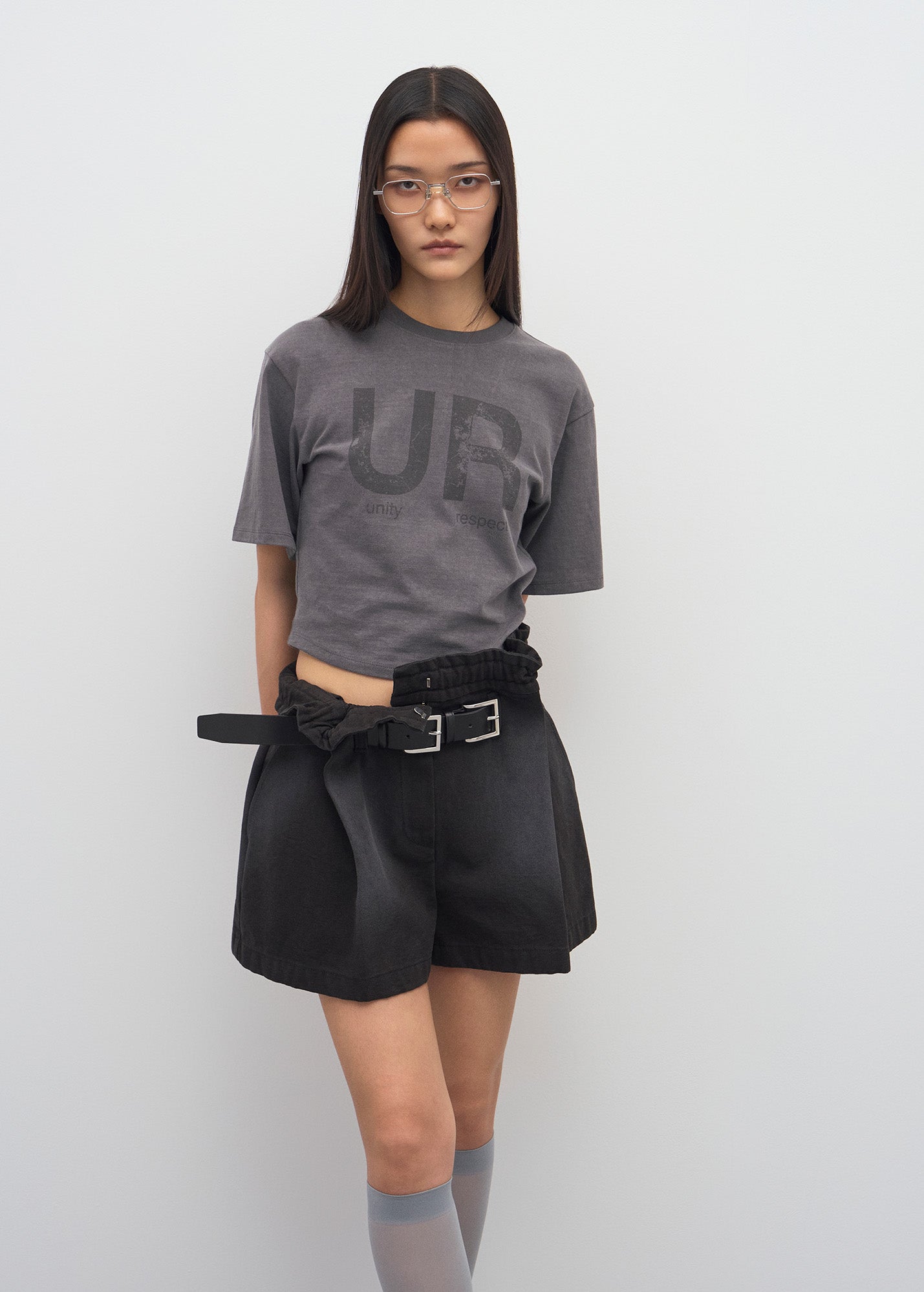PRINTED CROPPED T-SHIRTS / 2 Color
