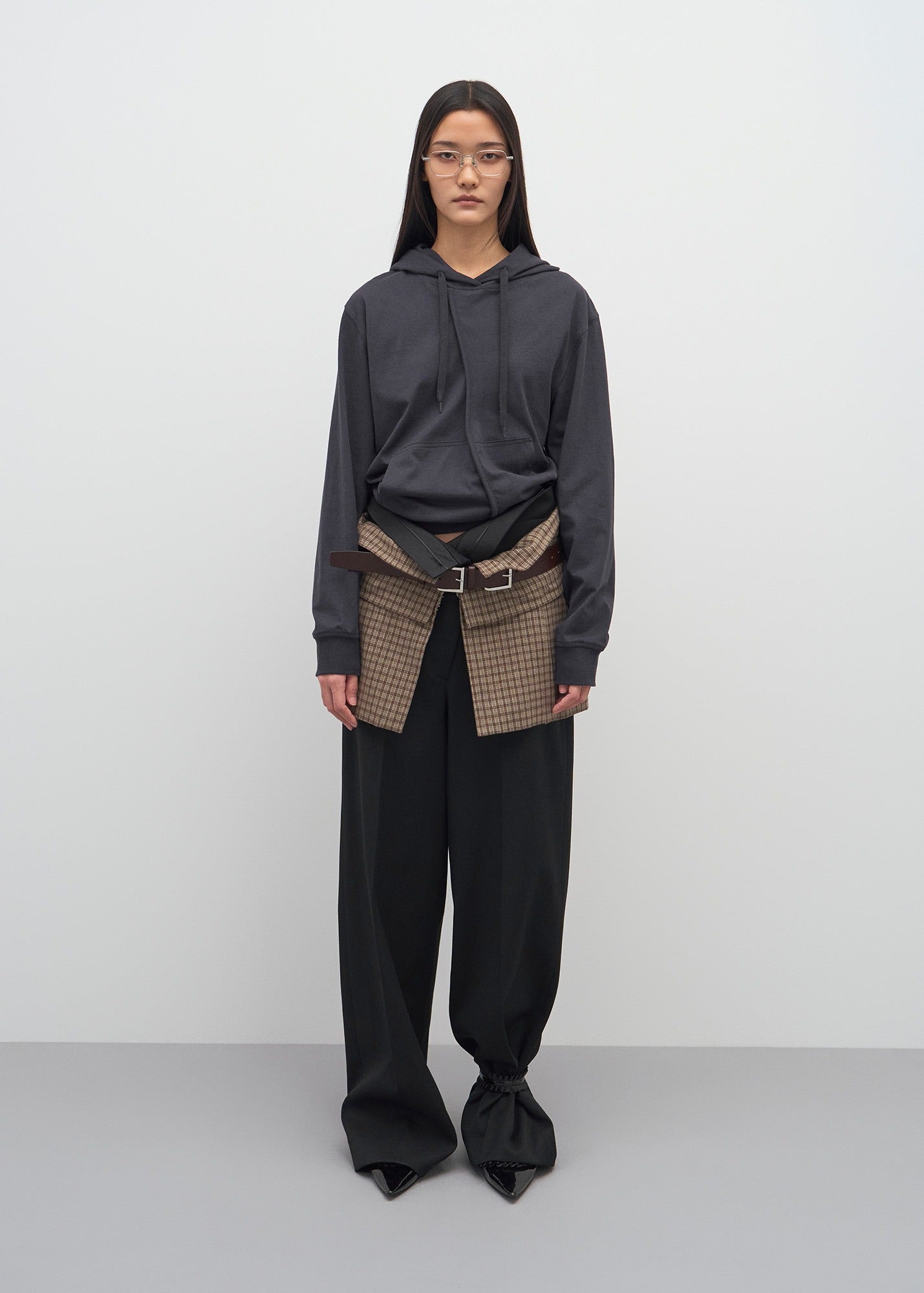 SEAM DETAIL SLIM HOODIE / 3 Color