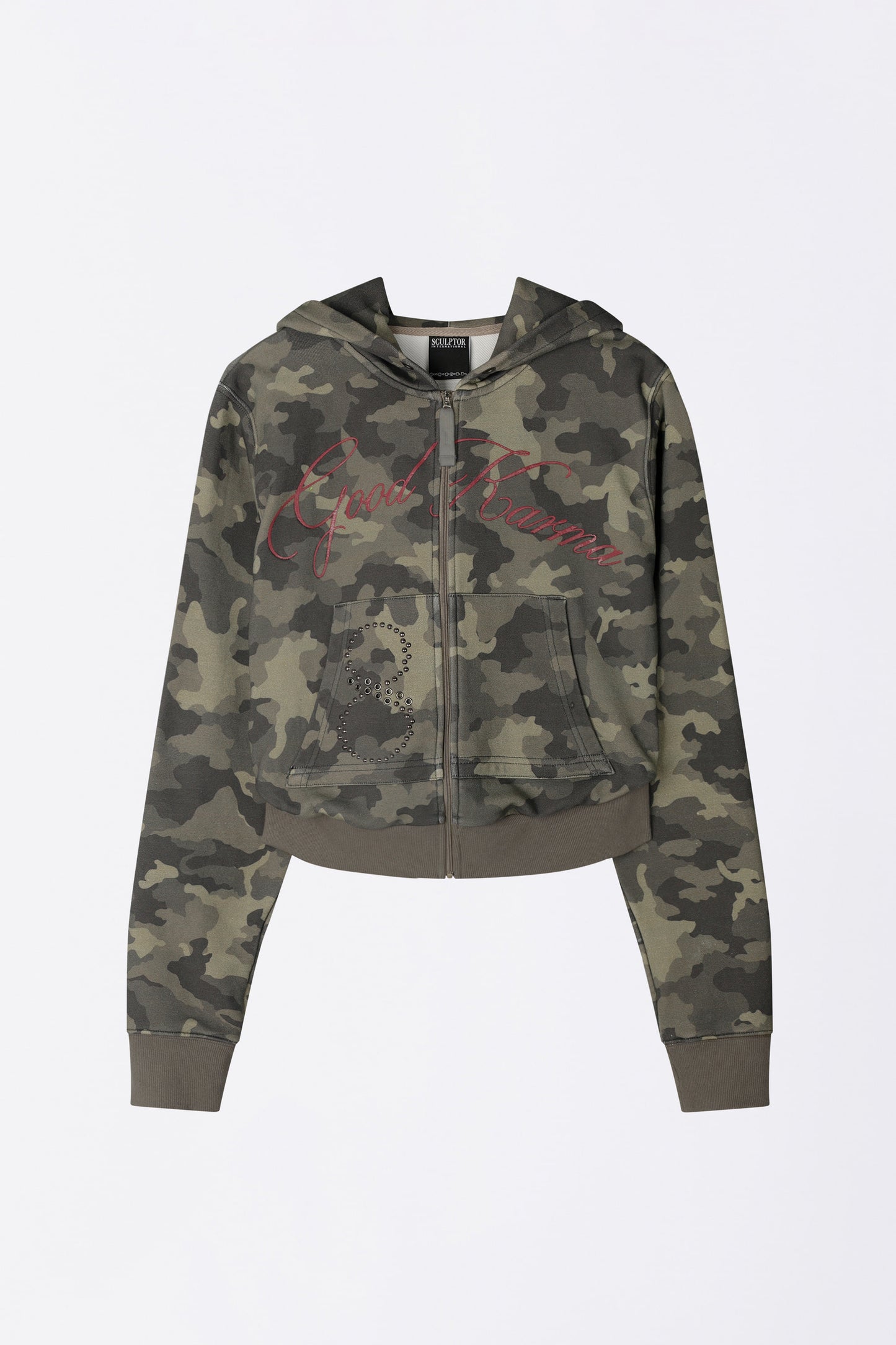 Karma Hooded Zip-Up Forest Camo