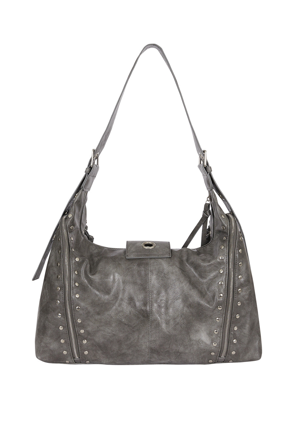 Leaf Eyelet Big Shoulder Back Charcoal