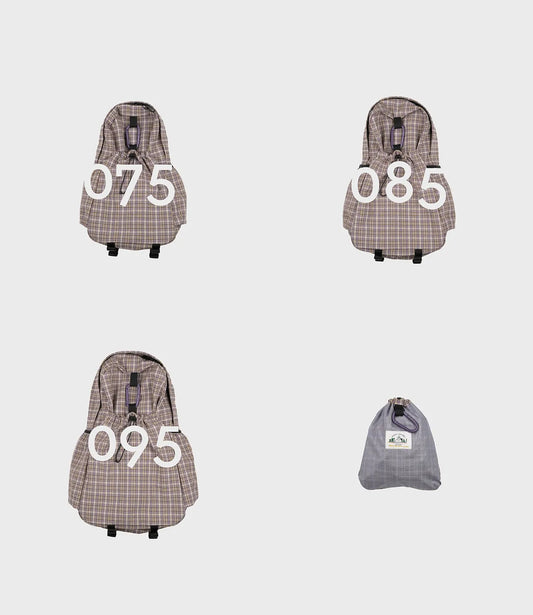 mmo backpack cotton check 3layer / grape