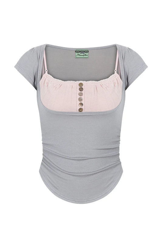 Katie Button Baby Top (Grey)