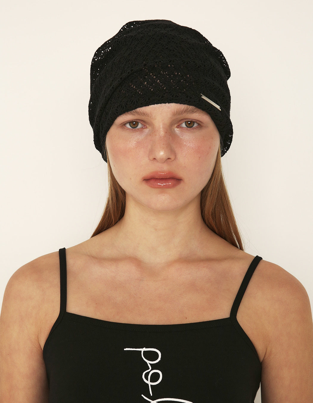 LACE SCRUNCHED BEANIE / 2 COLOR