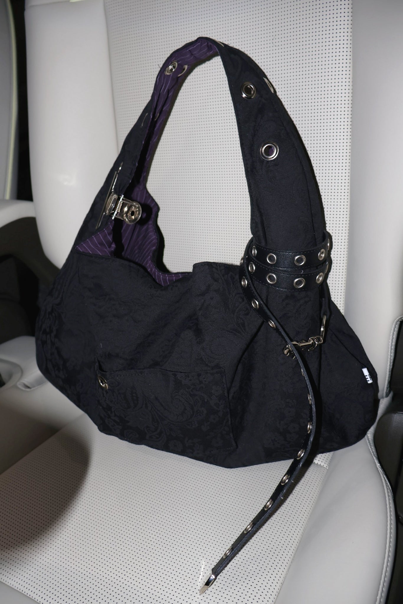 EYELET JACQUARD BAG