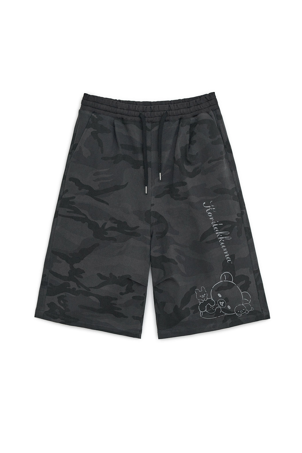 Camo Korilakkuma bermuda pants (Charcoal)
