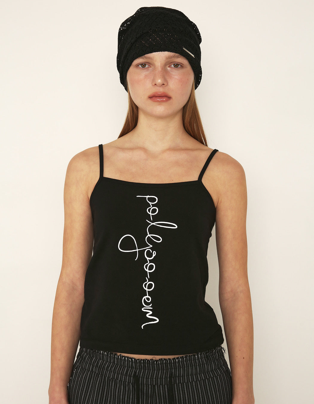 LACE SCRUNCHED BEANIE / 2 COLOR